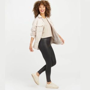 SPANX Faux Leather Leggings Black